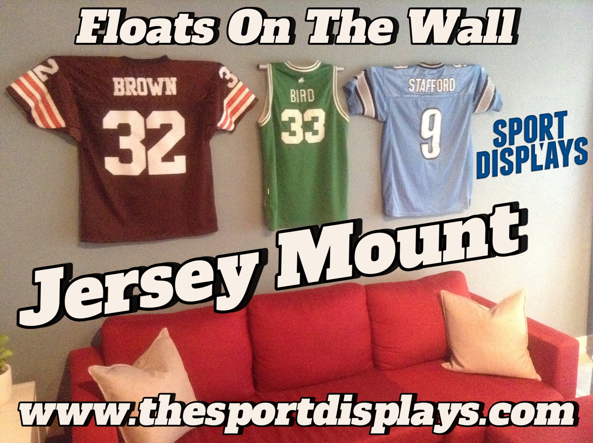 Jersey Mount 3-Pack — Game Day Snap-On Jersey Displays | The Sport Displays-Jersey Mount-Sports Displays