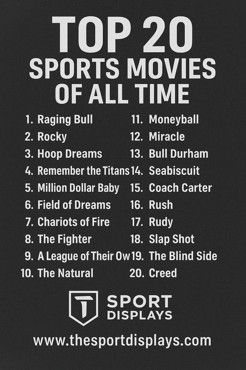 The Top 20 Sports Movies of All Time (And Why They Still Inspire Us)