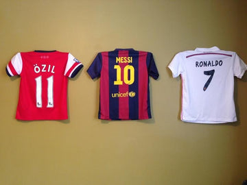 Messi, ronaldo, ozil, jersey hanger, jersey mount