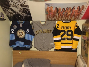 College Dorm Rooms meet the Jersey Mount! - Sports Displays