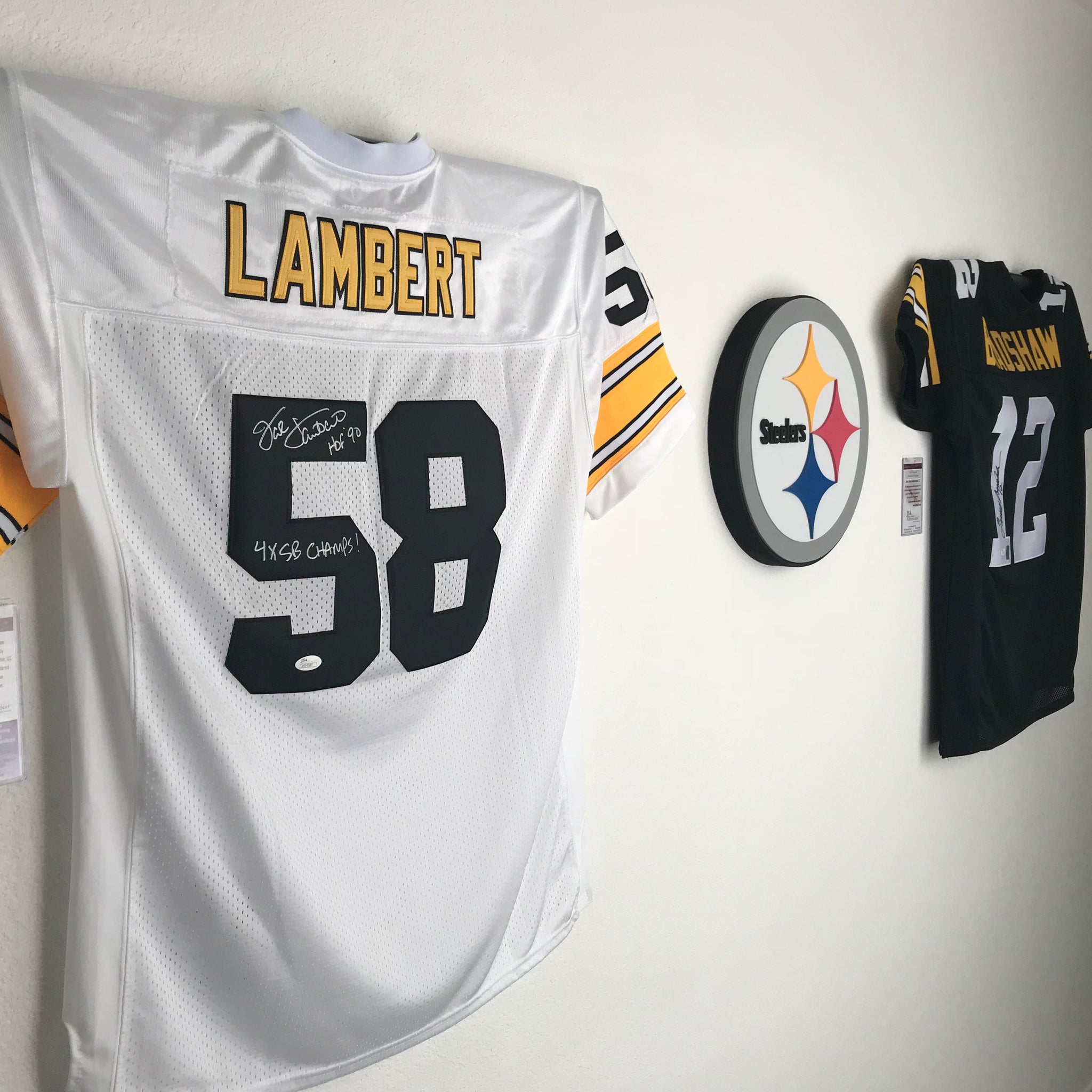 steelers football jersey hanger, jersey frame